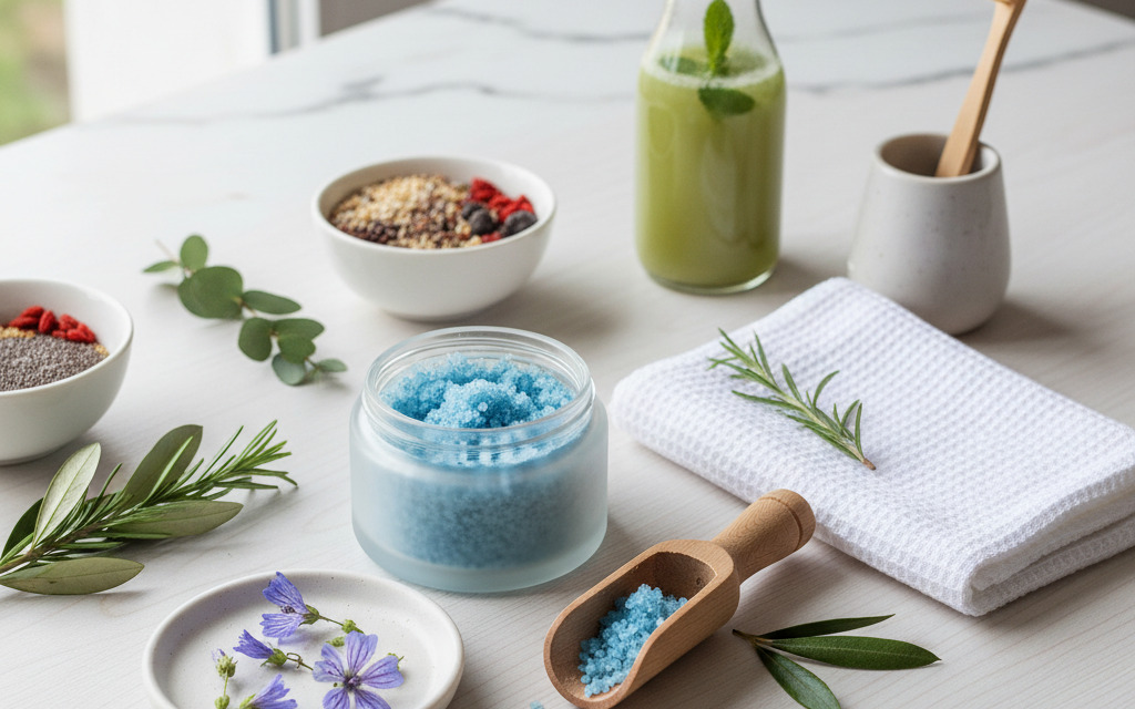 Urlaub zu gewinnen! Blaue Olive Body Scrub - Foto Contest