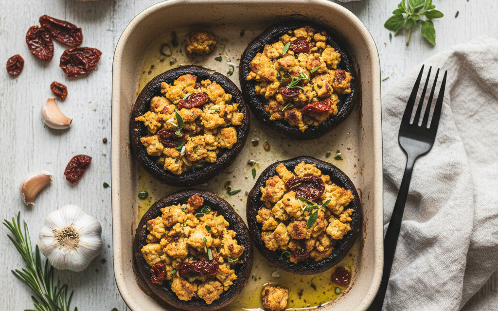 Vegane Gefüllte Champignons