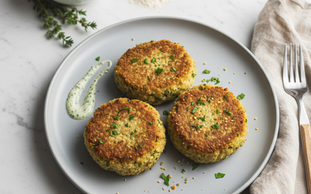 Gesunde vegane Hirse Laibchen