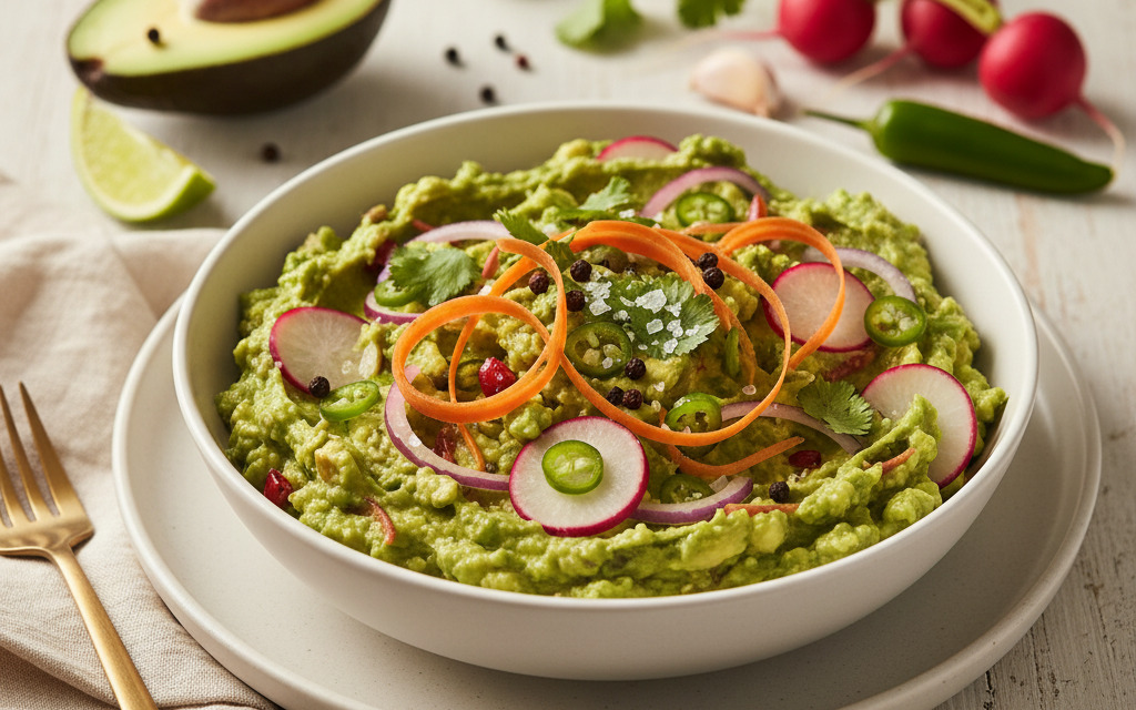 Vegane Frühlingshafte Guacamole