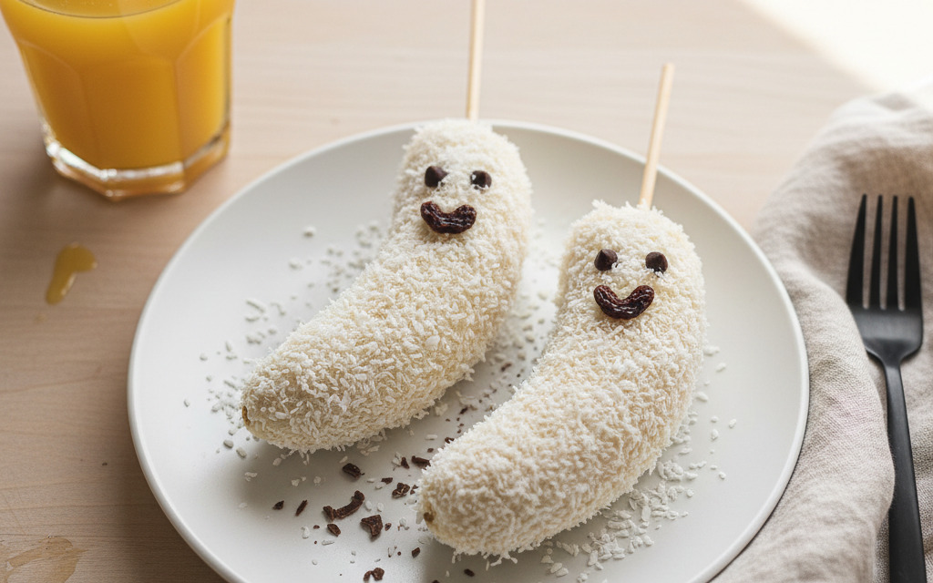 Veganes Halloween-Rezept: Lustige Bananen-Geister