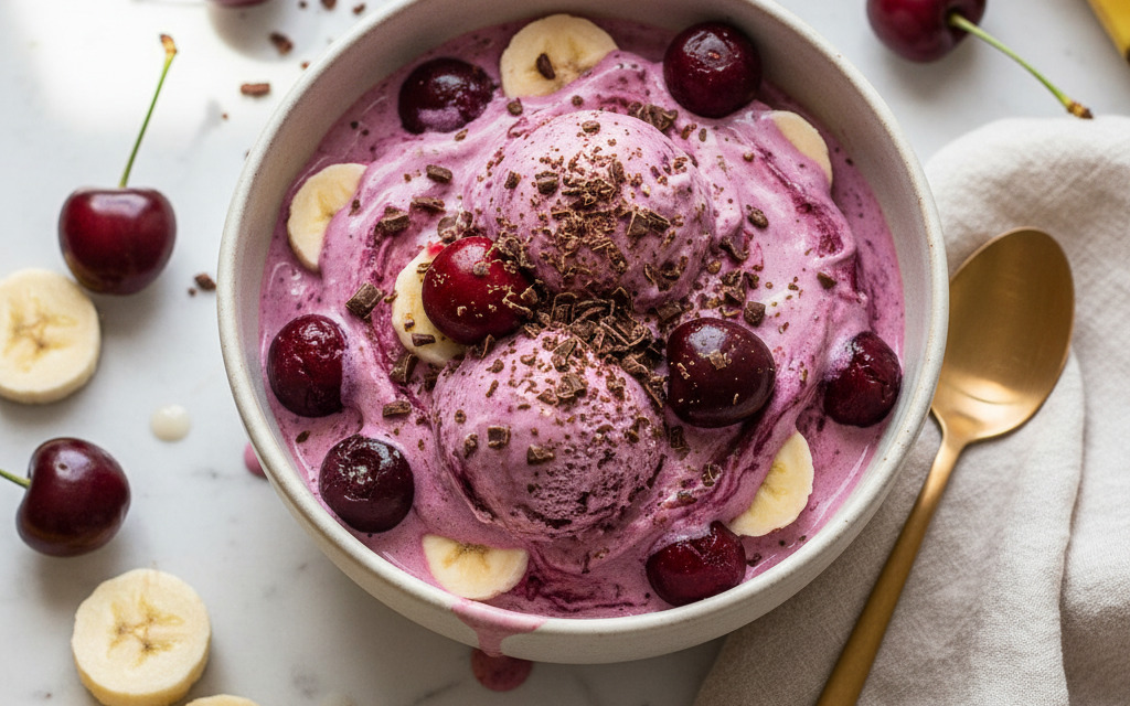 Gesundes Kirsch-Eis in 2 Minuten