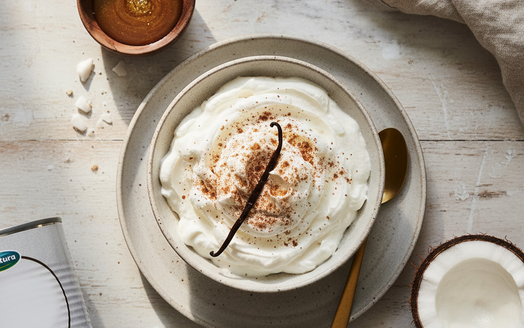 Vegane Kokos-Sahne oder -Frosting
