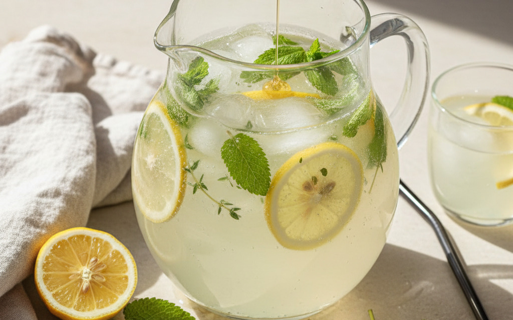 Die vegane beste Kräuter-Limonade, selbstgemacht!