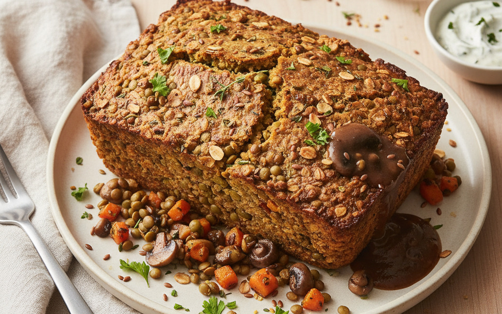 Veganer & glutenfreier Linsenbraten