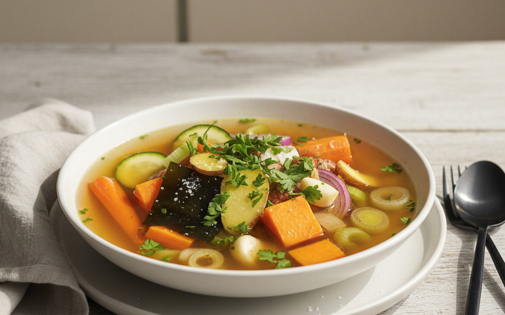 Vegane Nährstoffreiche Gemüsebrühe