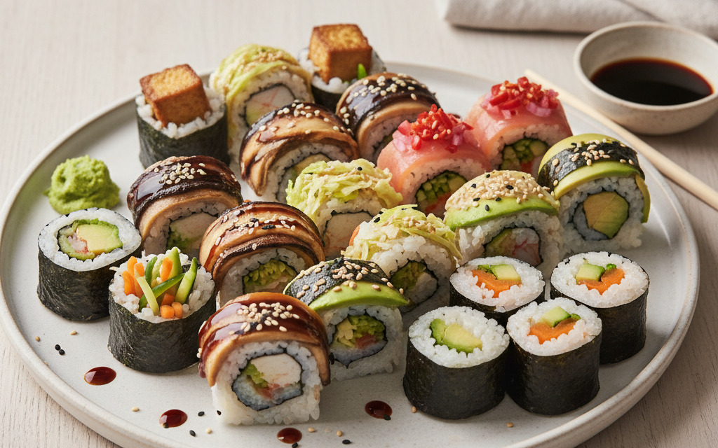 Raffiniertes Veganes Sushi