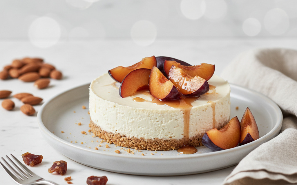 Raw Cheesecake mit Pflaumen