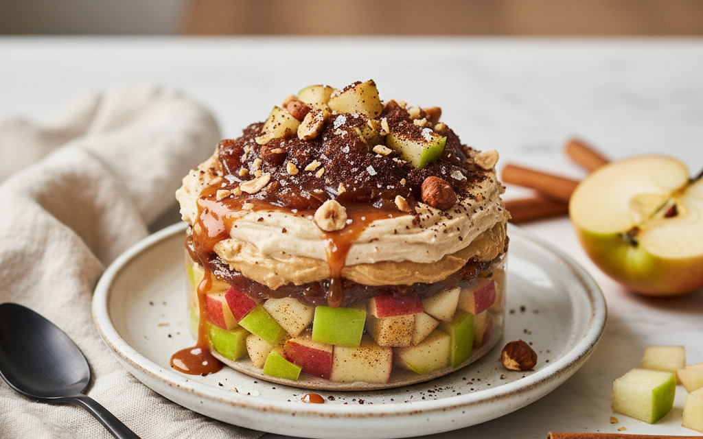 Rohköstliches veganes Apfel Trifle