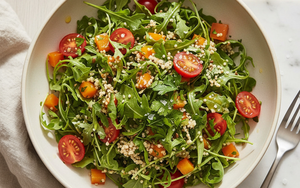 Veganer Rohköstlicher Quinoa-Salat