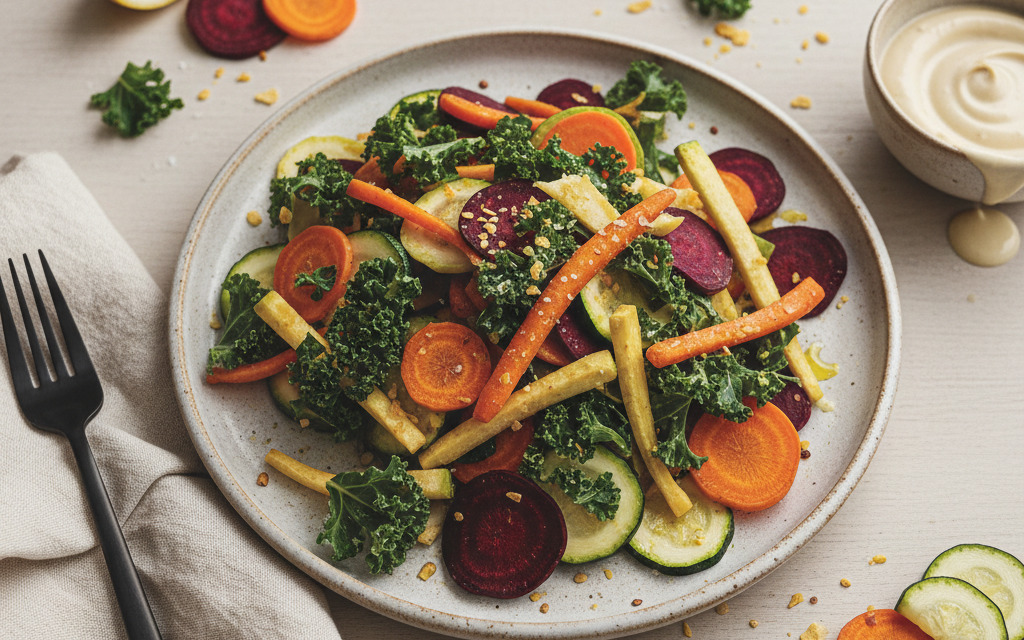 Vegane Rohkost-Gemüse-Chips selbstgemacht