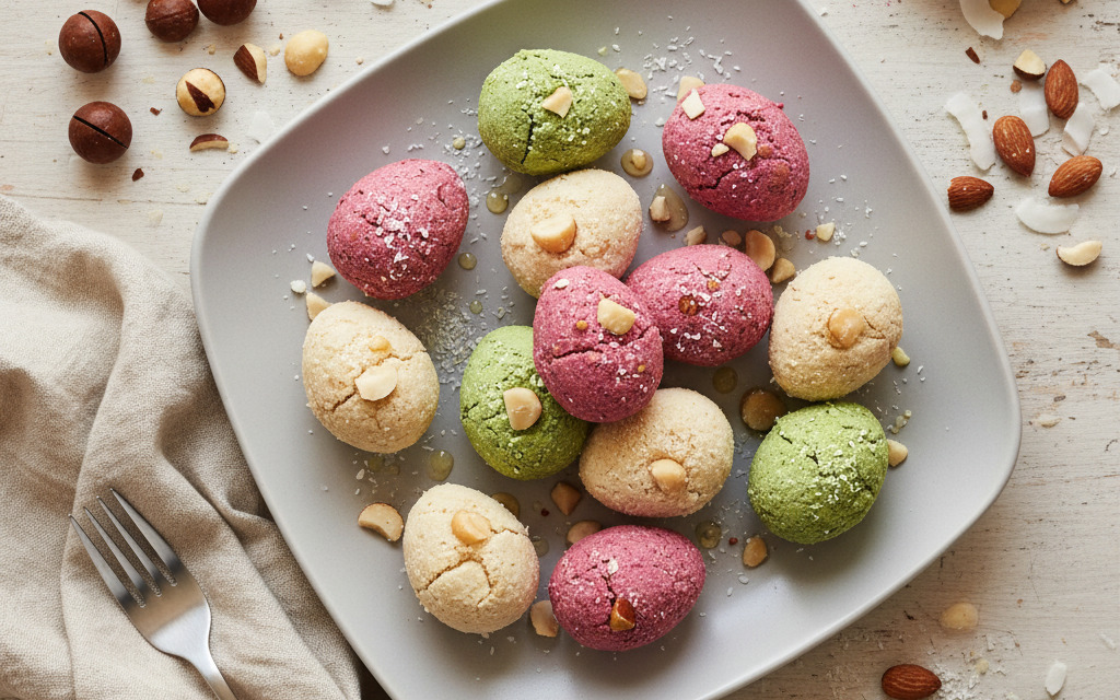 Rohvegane bunte Ostereier