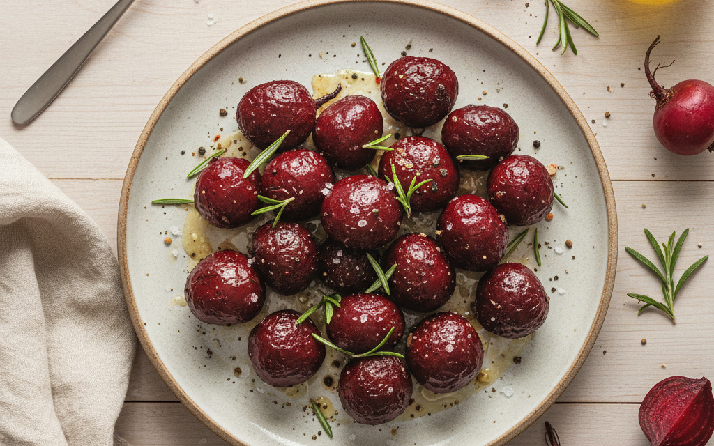 Rote Vegane Beete aus dem Ofen