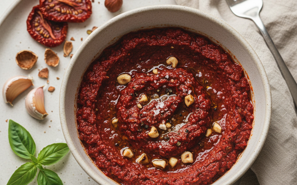 Rotes Pesto nach Cucina Vegana