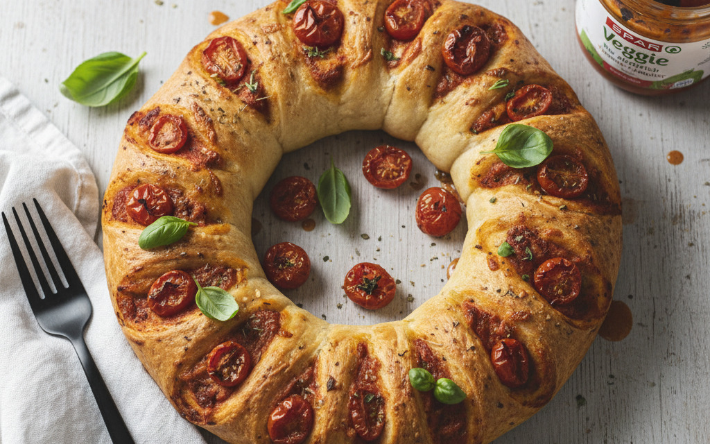 Schneller, Veganer Pizza-Kranz