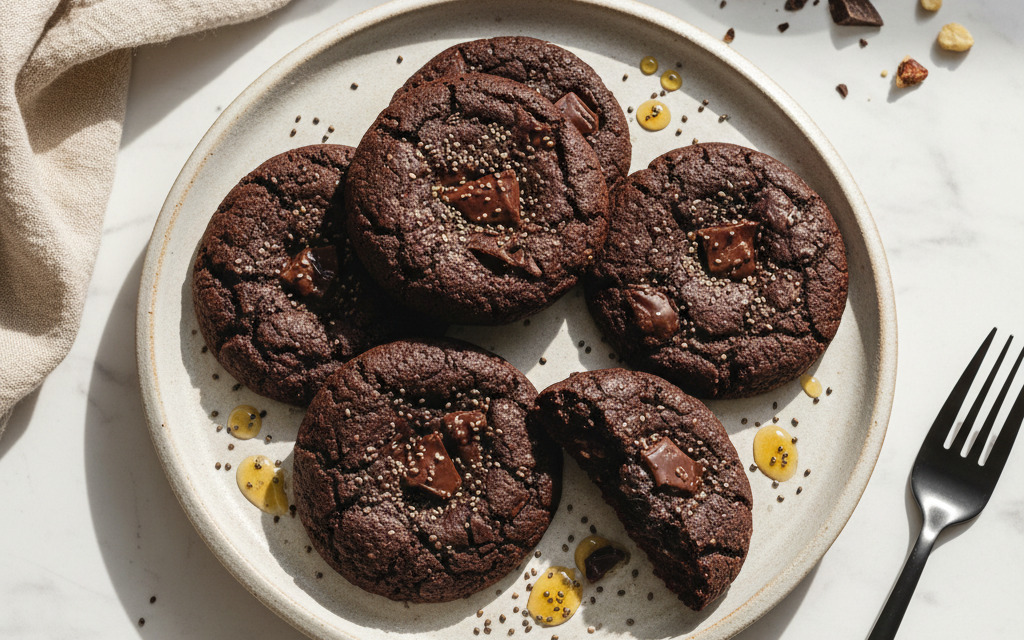 Vegane Schoko-Cookies aus schwarzen Bohnen