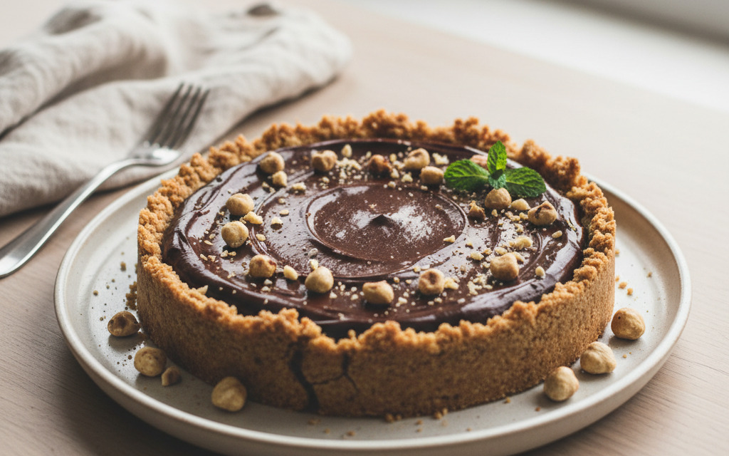 Glutenfreie Veganes Schokomousse-Tarte