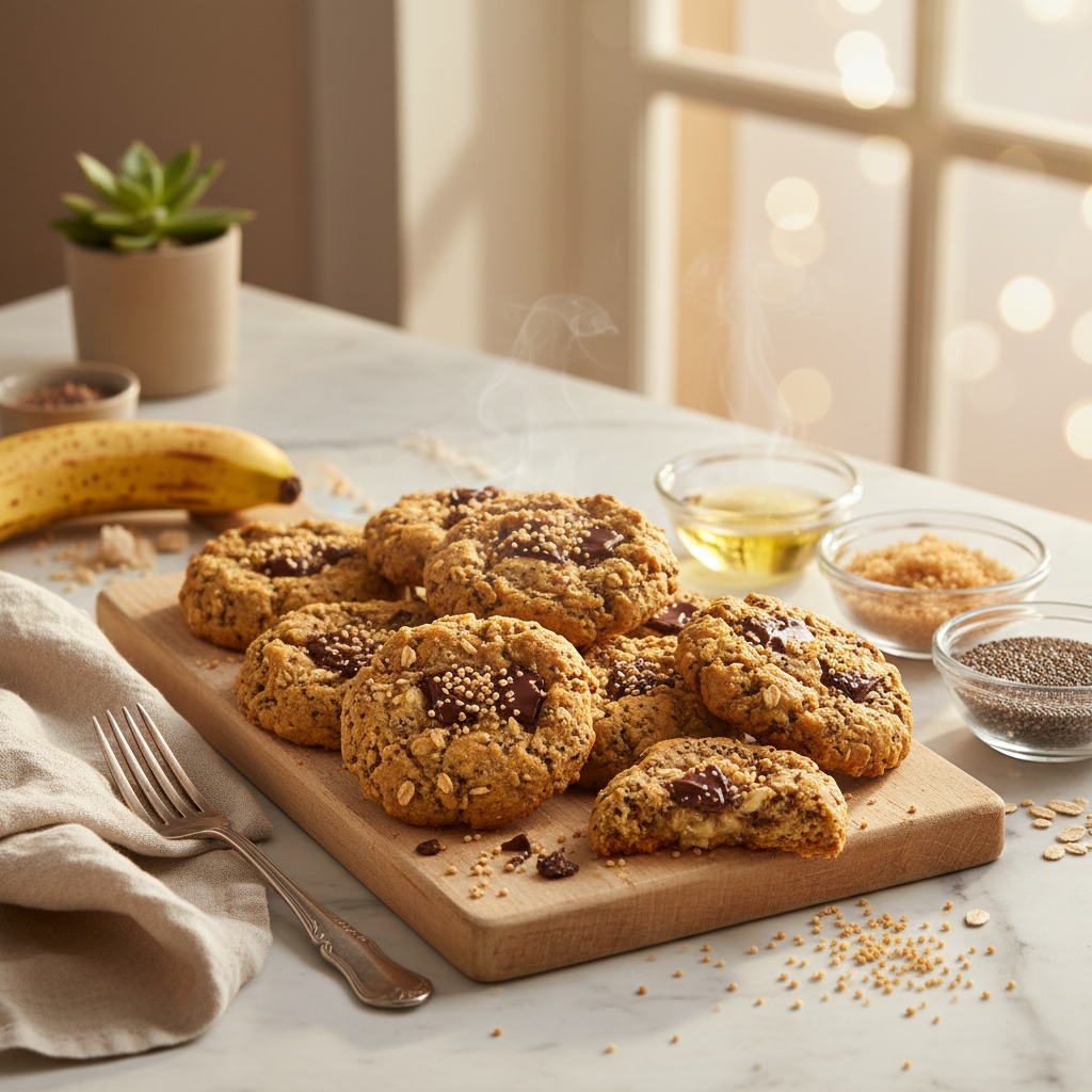 Schokolade Vegane + Banane = Die besten Bananenbrot-Kekse aller Zeiten