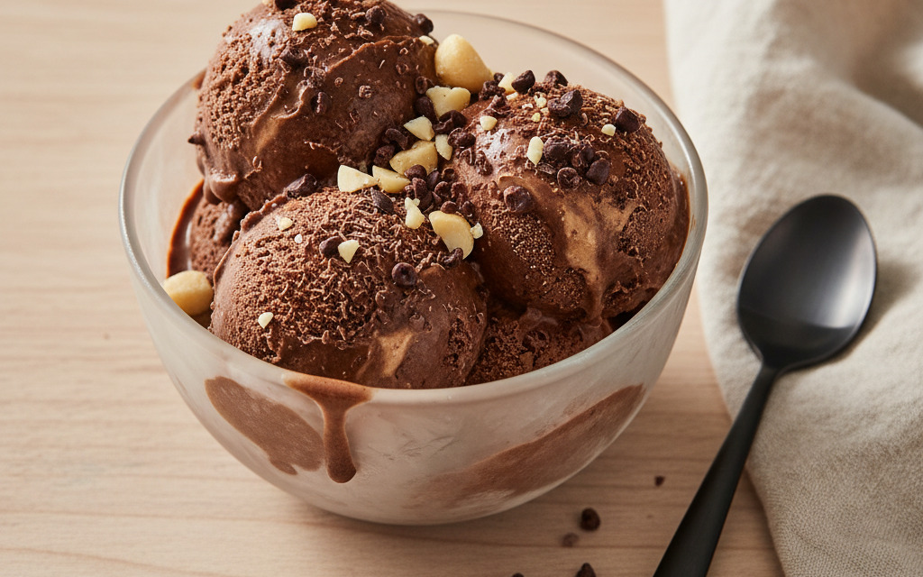 Veganes Schokoladen-Kokos-Eis deluxe