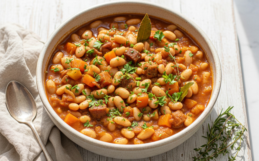 Vegane Cassoulet - Französischer Bohneneintopf