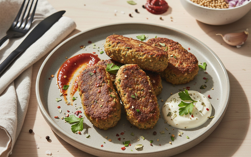 Vegane Cevapcici oder Frikadellen