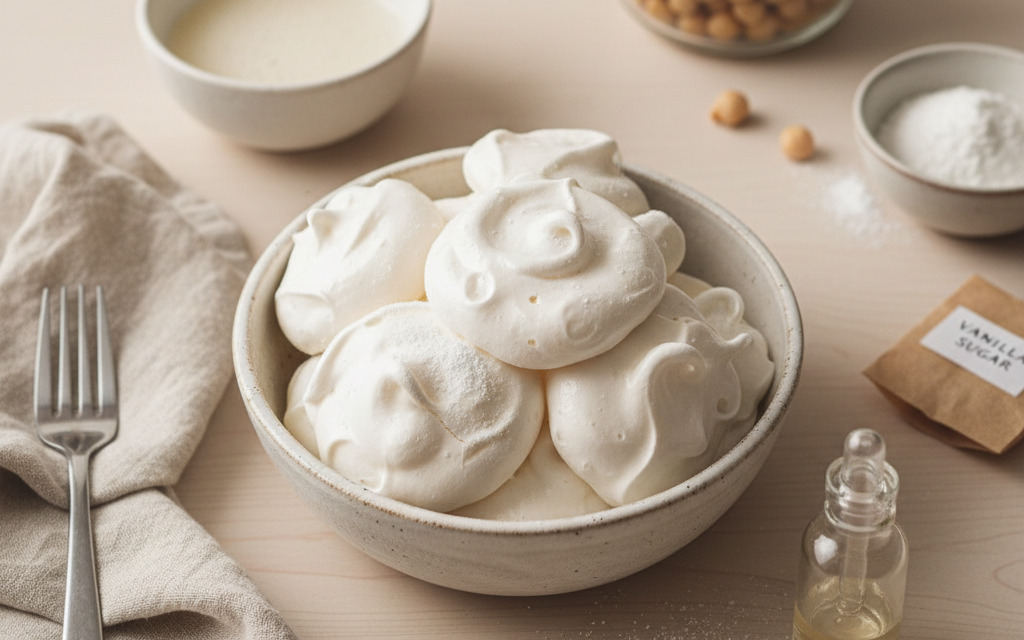 Innovativer, Veganer Eischnee ohne Eiersatzprodukte