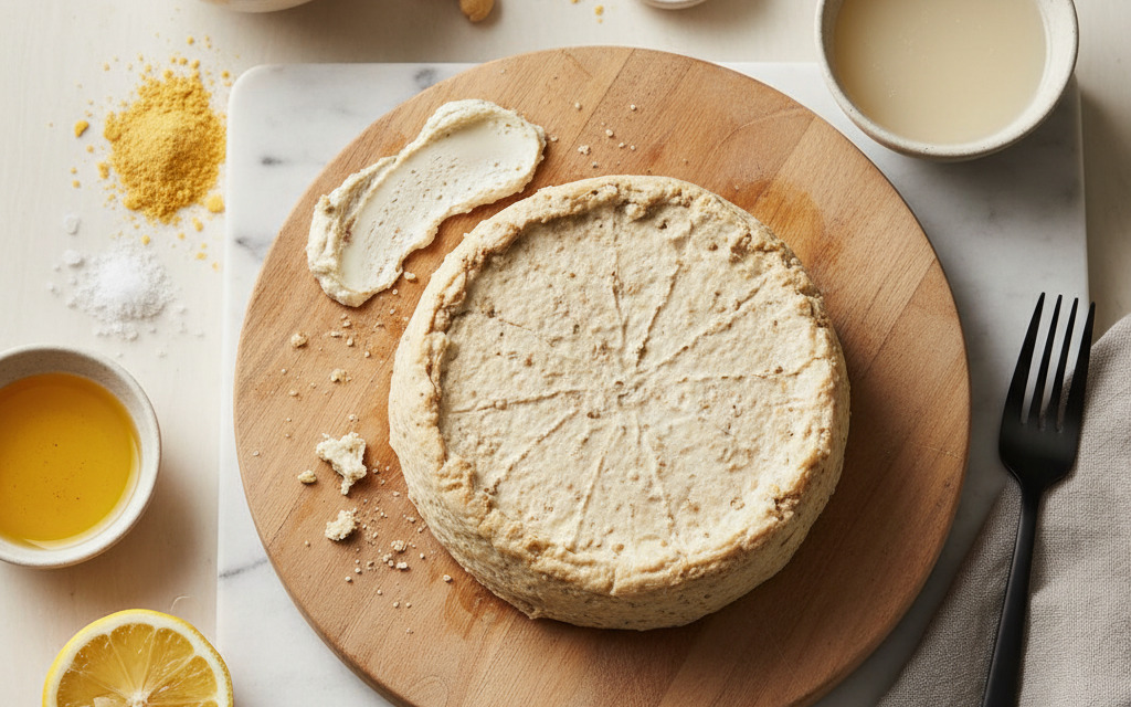 Gereifter vegane Rohkost-Käse aus Nüssen