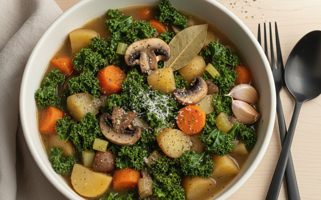 Winterlicher Veganer Grünkohl-Eintopf