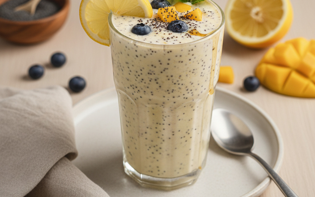 Erfrischendes vegane Zitronen-Lassi