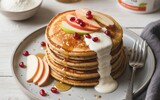 ai/ai glutenfreie vanille pancakes mit aepfeln