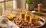 ai/ai hirse tuermchen fruchtigem rotkraut salat