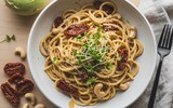 ai/ai kohlrabi pasta mit cashew getrocknete tomaten creme