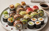 ai/ai raffiniertes veganes sushi