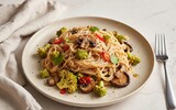 ai/ai reisnudeln mit romanesco sautierten pilzen