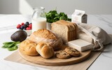 ai/ai veganes gebaeck brot im supermarkt